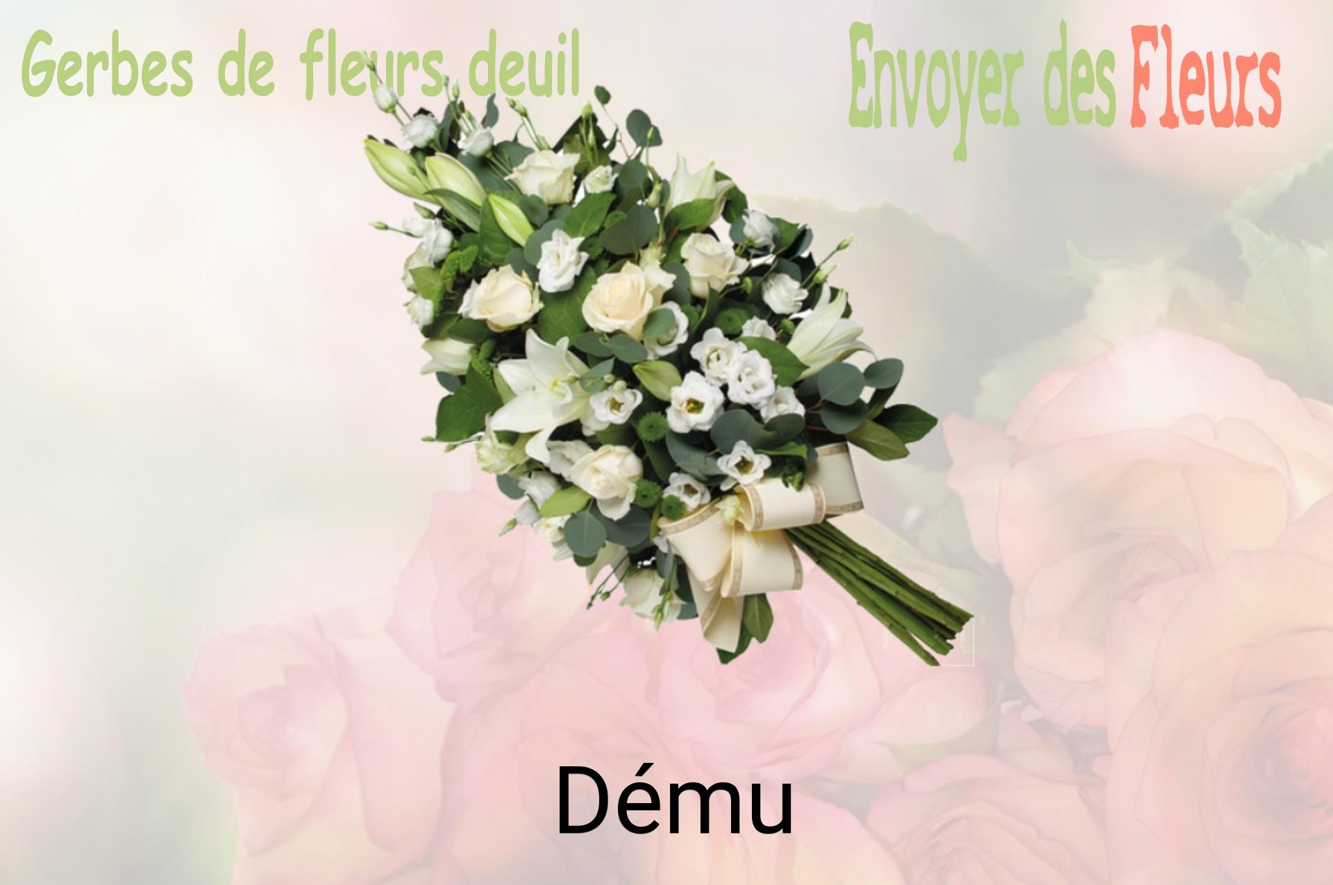 Gerbe de fleurs de deuil livrée à Dému